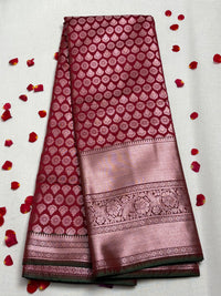 Semi Dharmavaram Pattu Saree — Pastel Collection view 1