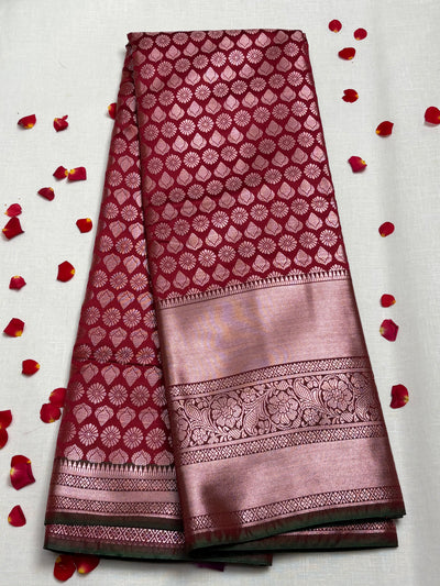 Semi Dharmavaram Pattu Saree — Pastel Collection