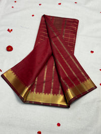 Semi Mangalagiri Cotton Saree view 2