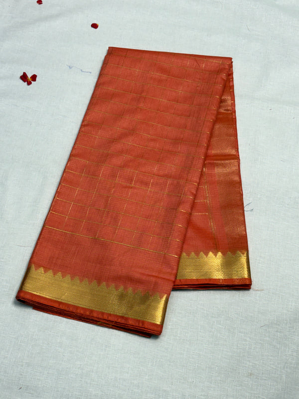 Semi Mangalagiri Cotton Saree