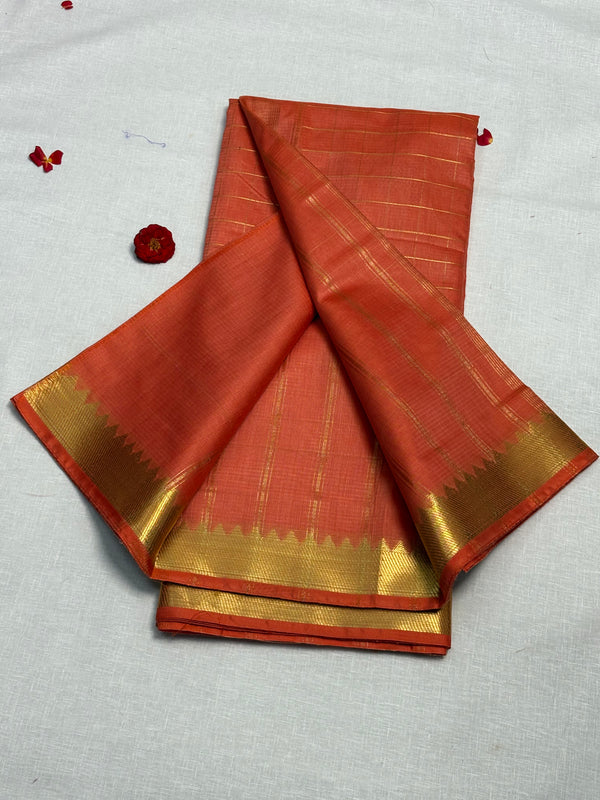 Semi Mangalagiri Cotton Saree