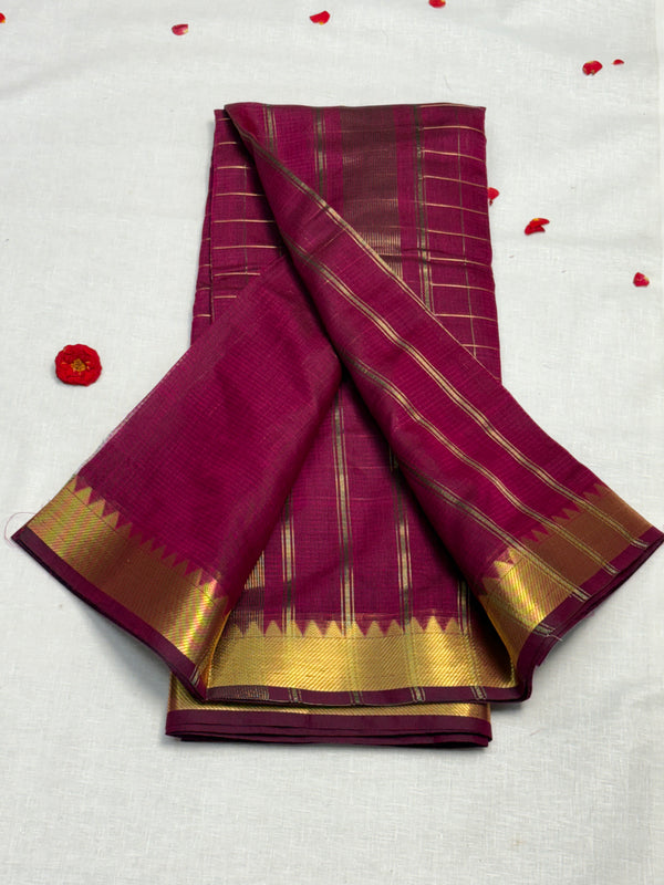 Semi Mangalagiri Cotton Saree